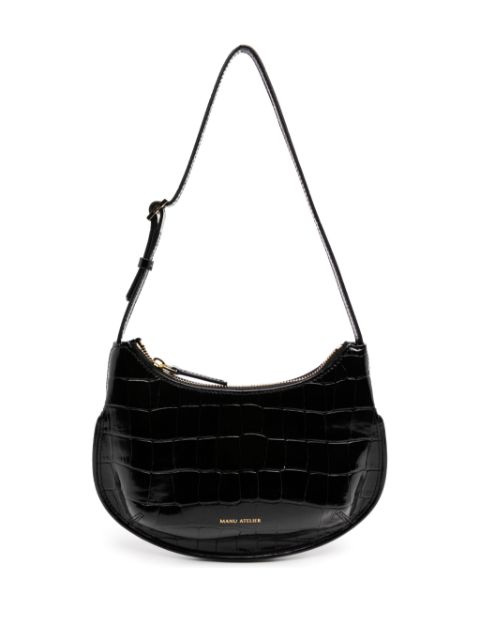 Manu Atelier Ilda crocodile-embossed shoulder bag