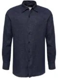 Man On The Boon. button-down collar long-sleeves shirt - Blue