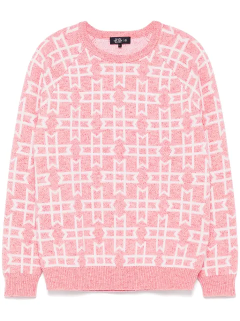 Man On The Boon. logo-jacquard jumper