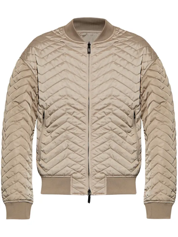 Emporio Armani Veste Bomber a Design Reversible Tons Neutres FARFETCH FR