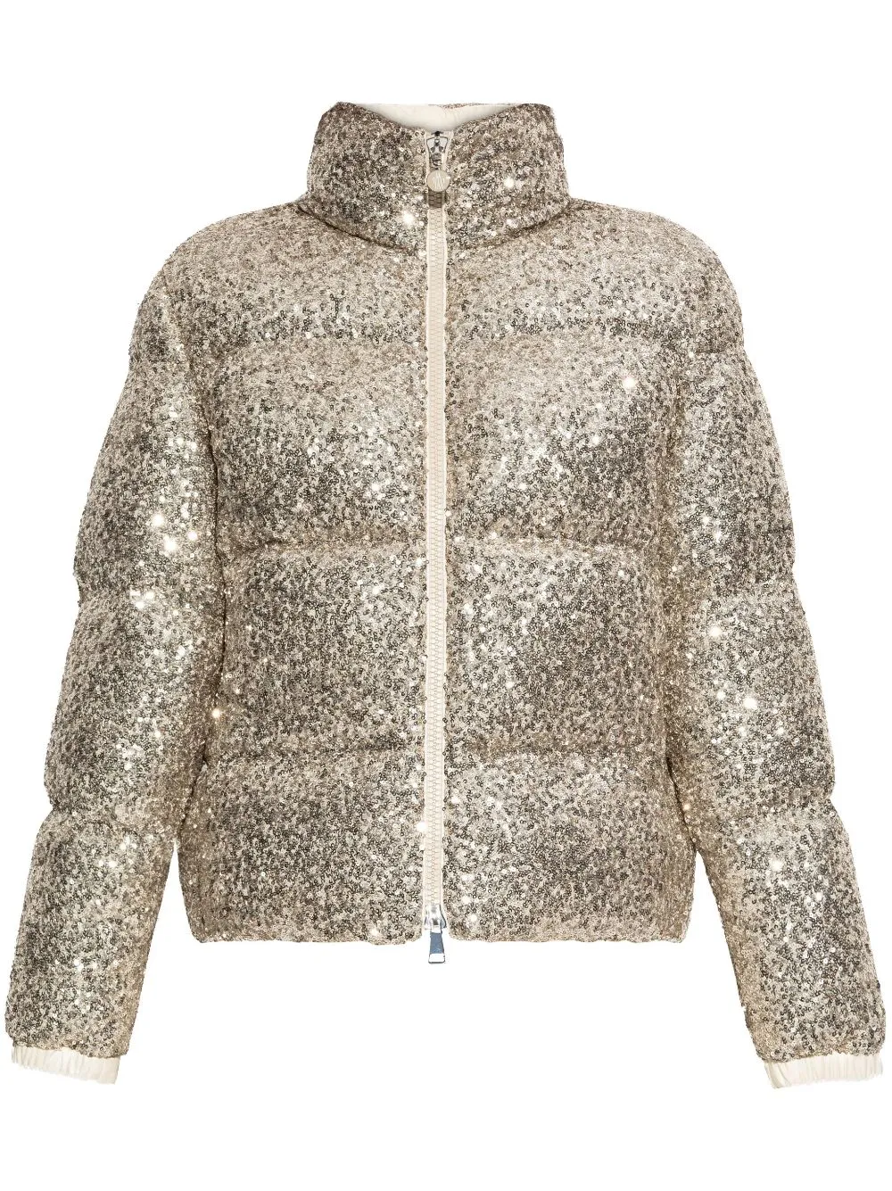 Shop Moncler Anternes Puffer Jacket In Gold