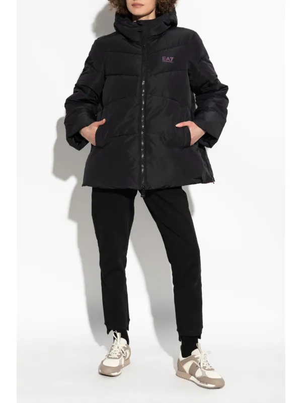 EA7 EMPORIO ARMANI- フーデッド パデッドジャケット Ea7 Emporio Armani フーデッド パデッドジャケット | ブラック