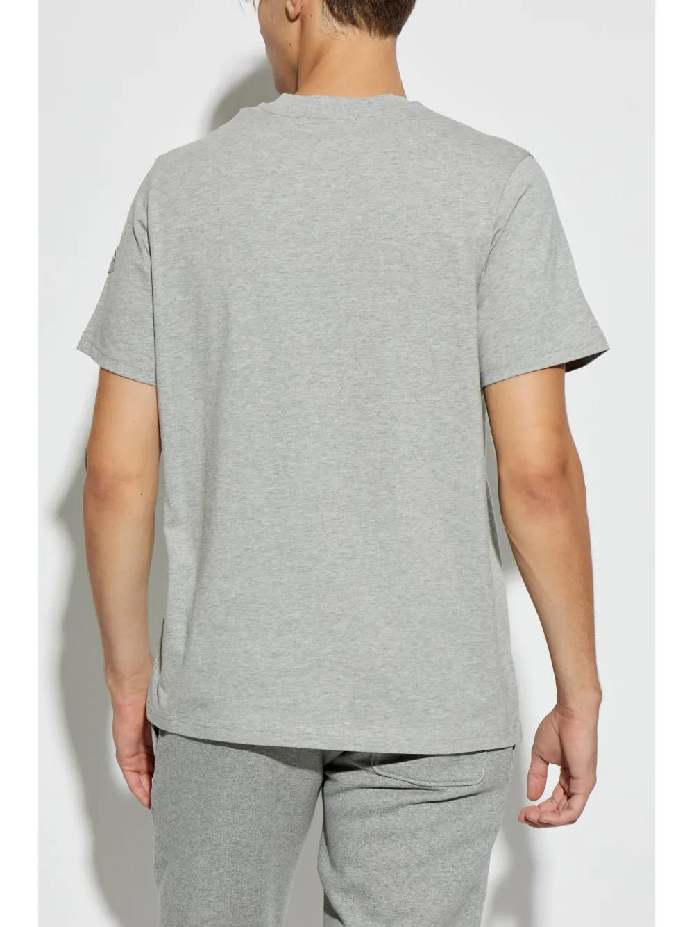 Moncler T-shirt met logoprint Grijs