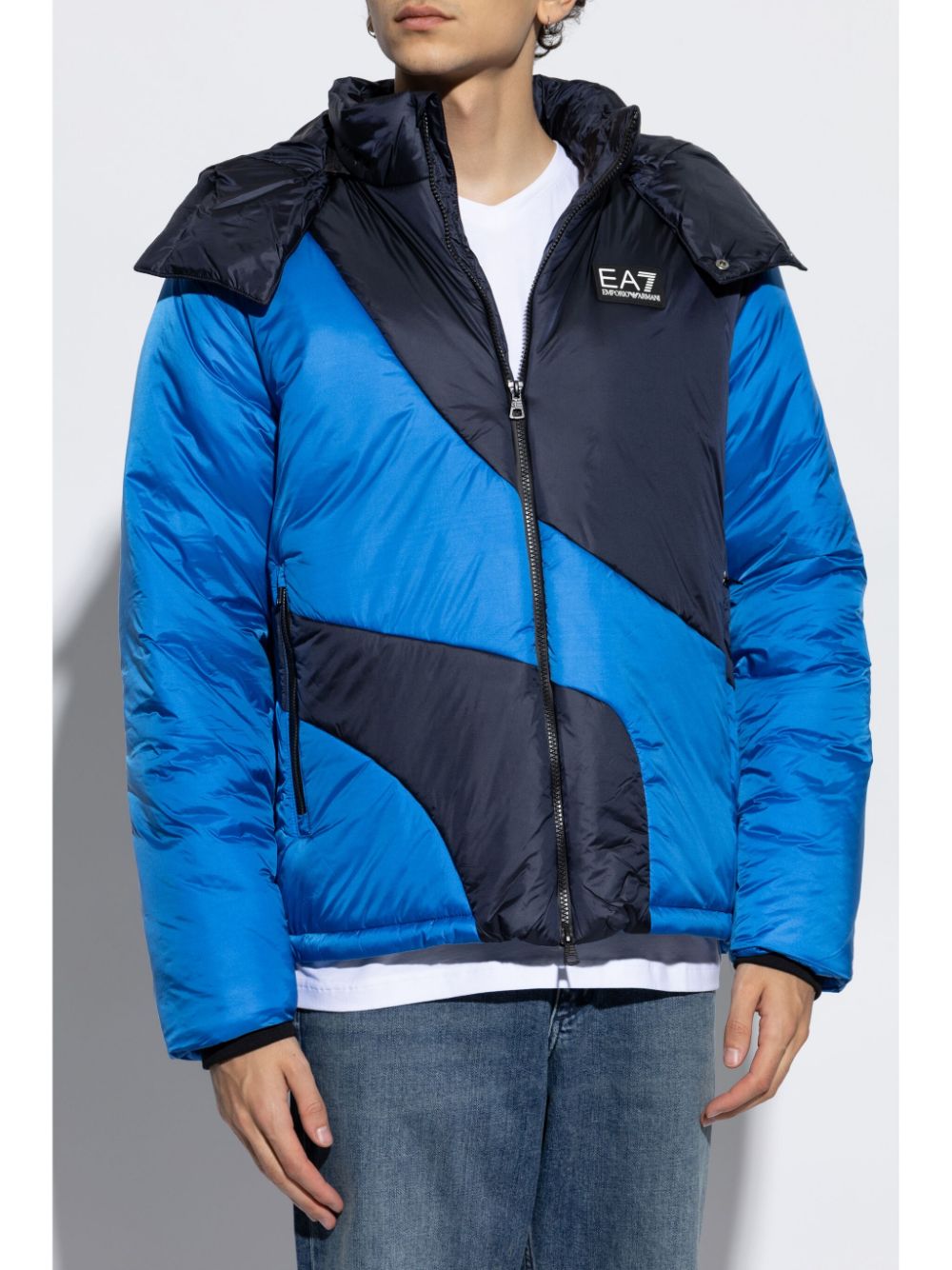 Ea7 Emporio Armani two-tone padded jacket Men