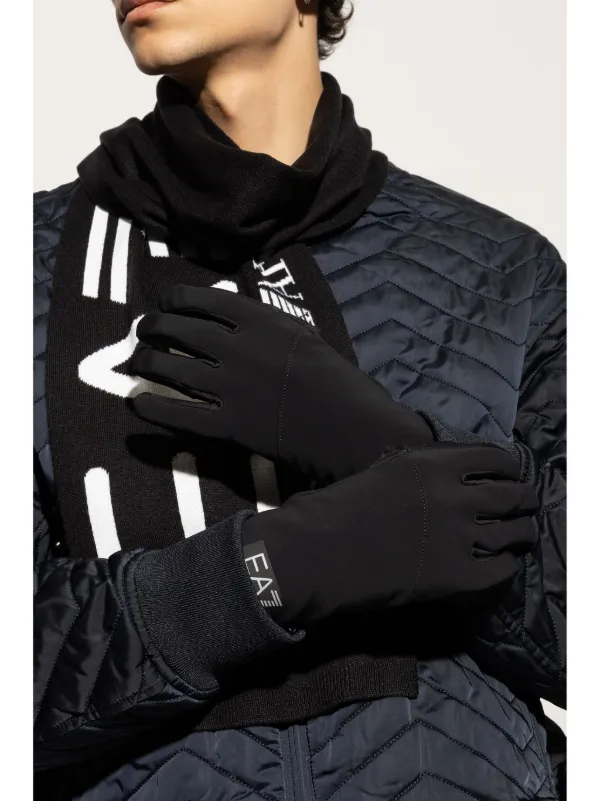 Ea7 Emporio Armani ロゴ 手袋 | ブラック | FARFETCH JP