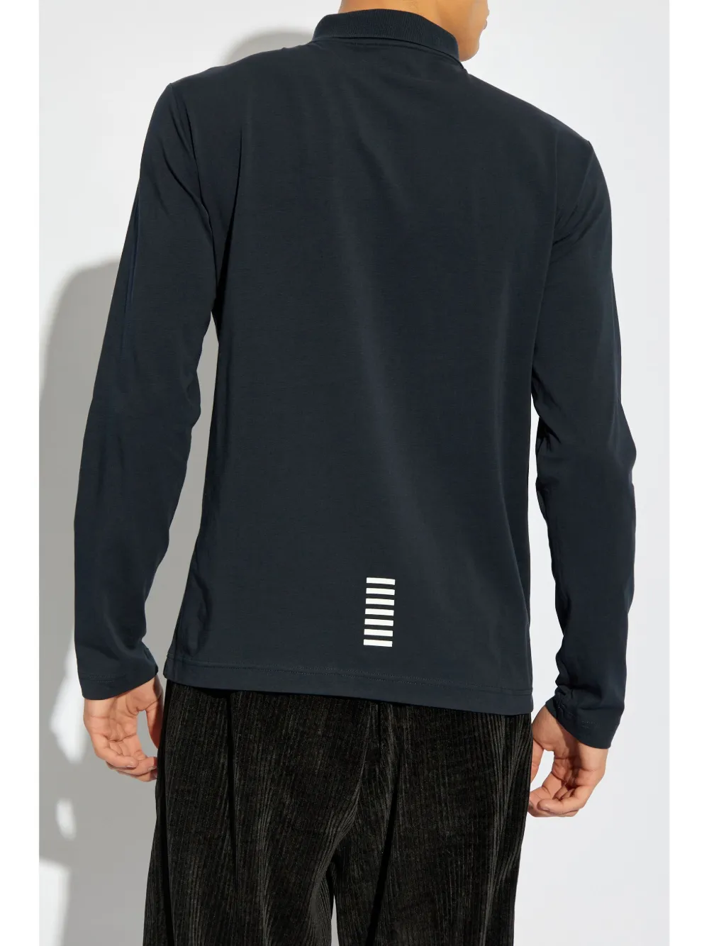 Ea7 Emporio Armani Katoenen poloshirt met logoprint Blauw