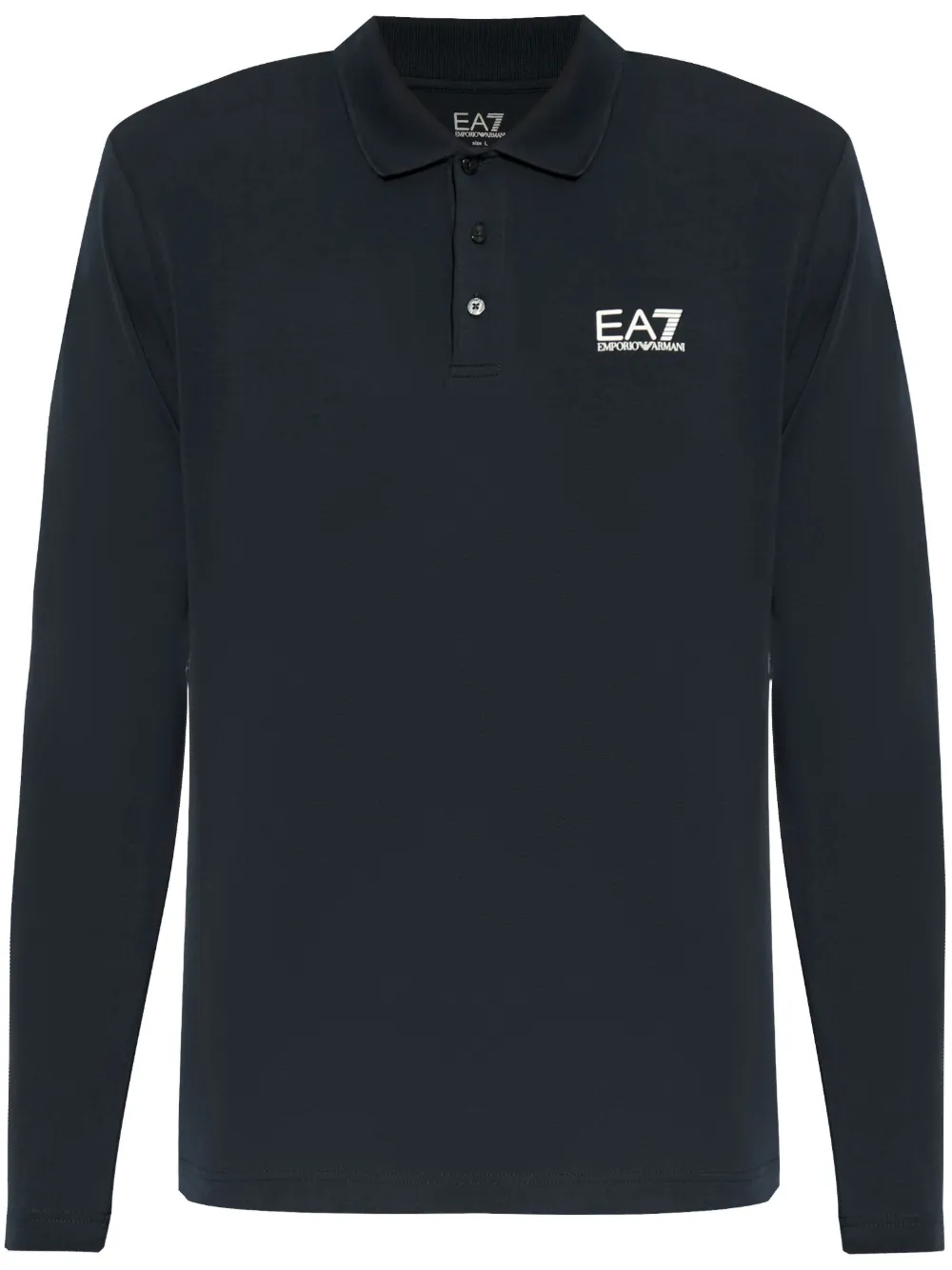 Ea7 Emporio Armani Katoenen poloshirt met logoprint Blauw