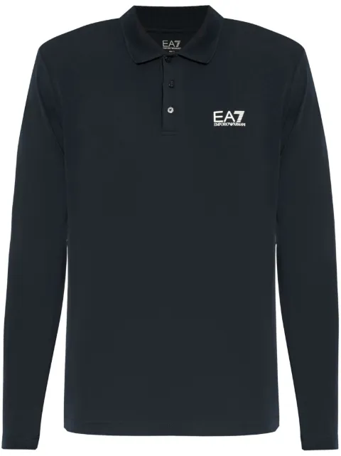 Ea7 Emporio Armani playera tipo polo con logo estampado