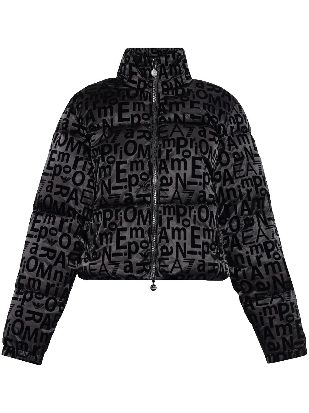 Ea7 Logo Bomber Jacket In Schwarz