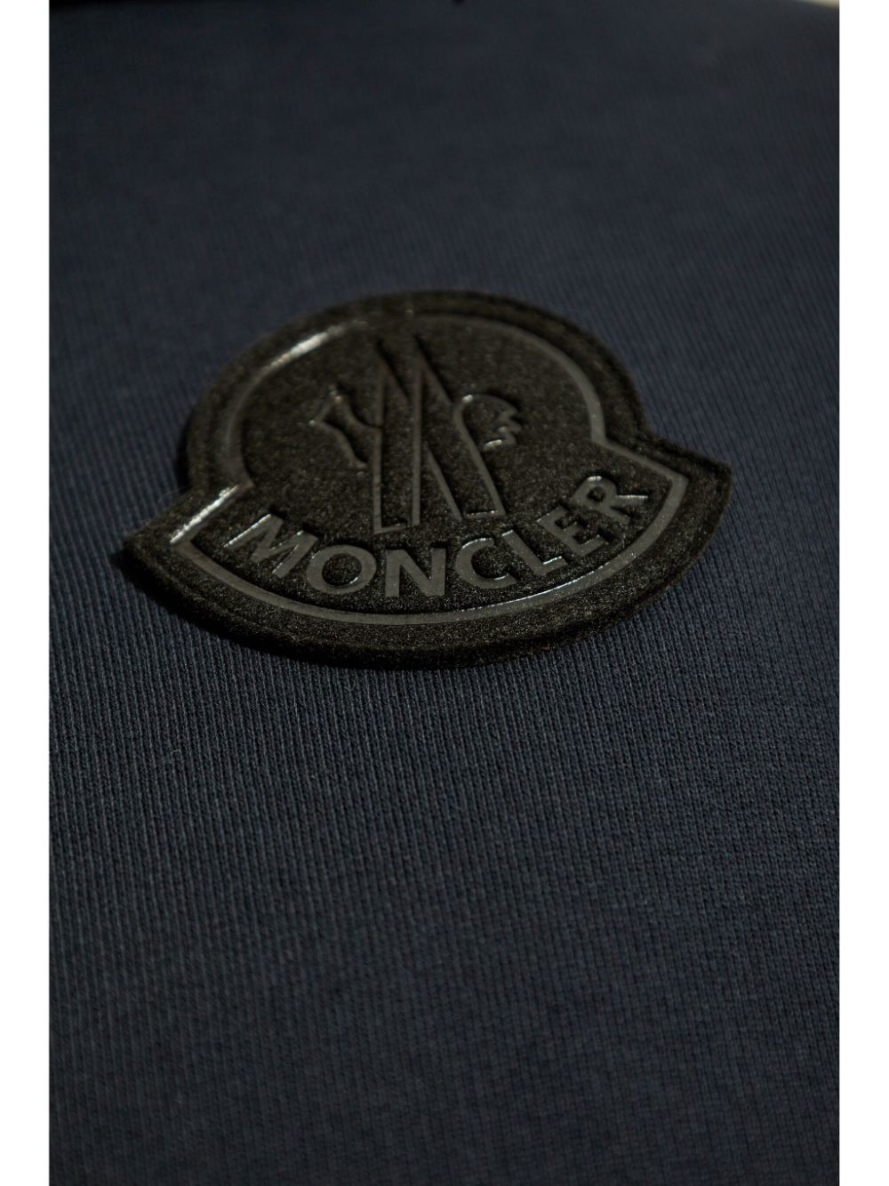 Moncler logo patch Hoodie Blue FARFETCH IE