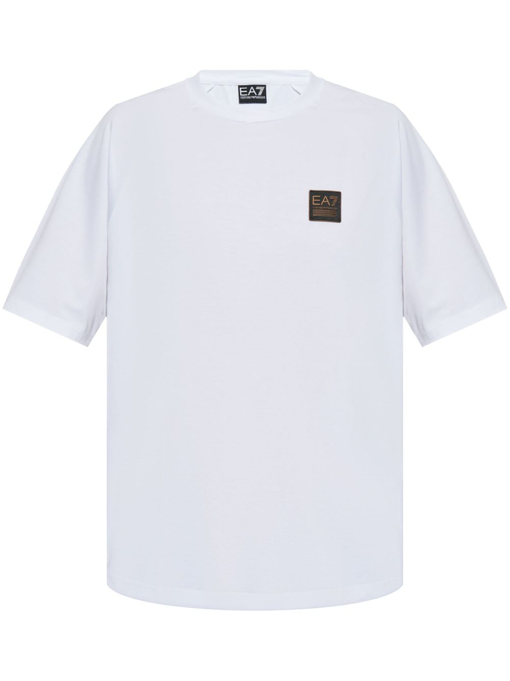 Ea7 Emporio Armani logo-patch cotton t-shirt - White