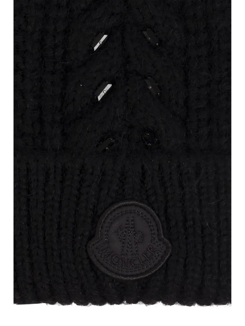 Moncler muts met geborduurd logo Zwart