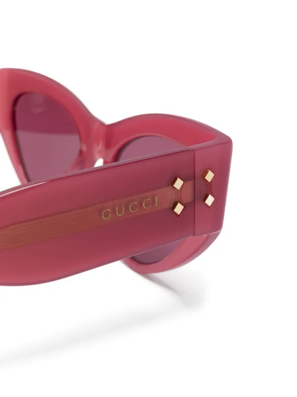 GUCCI ピンク キャットアイ サングラス Gucci Eyewear キャットアイ サングラス | ピンク | FARFETCH JP
