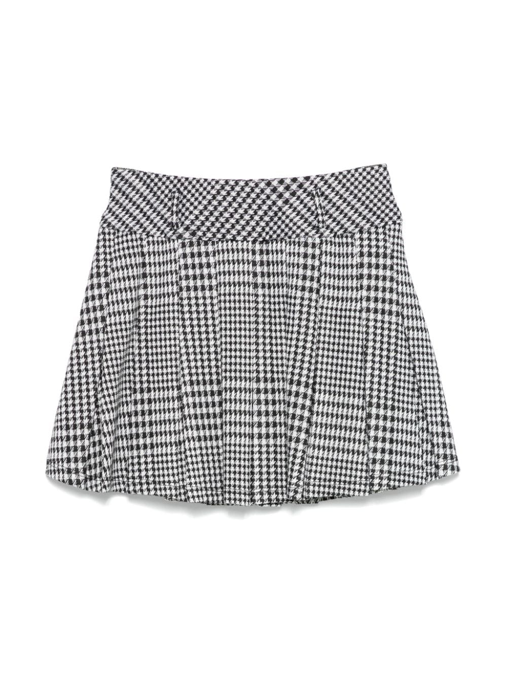 Liu Jo Kids houndstooth-pattern skirt - Zwart