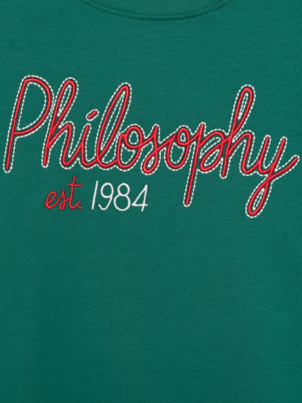 Shop Philosophy Di Lorenzo Serafini Embroidered-logo Sweatshirt In Green