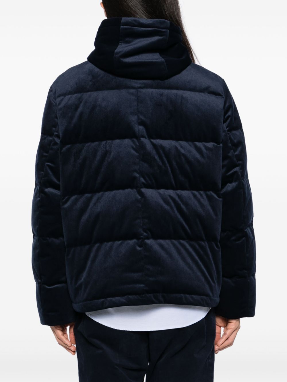 Shop Man On The Boon. Hooded Padded Jacket In Blue