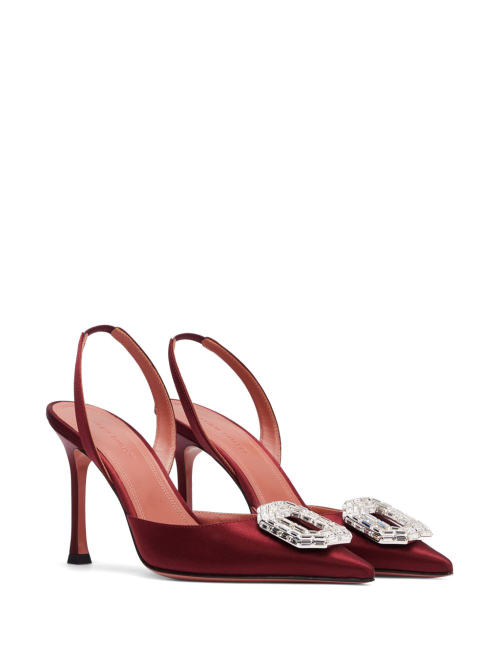 Amina Muaddi 90mm Camelia pumps - Rood