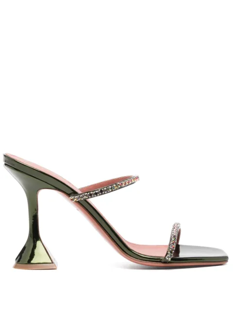 Amina Muaddi open square toe sandals