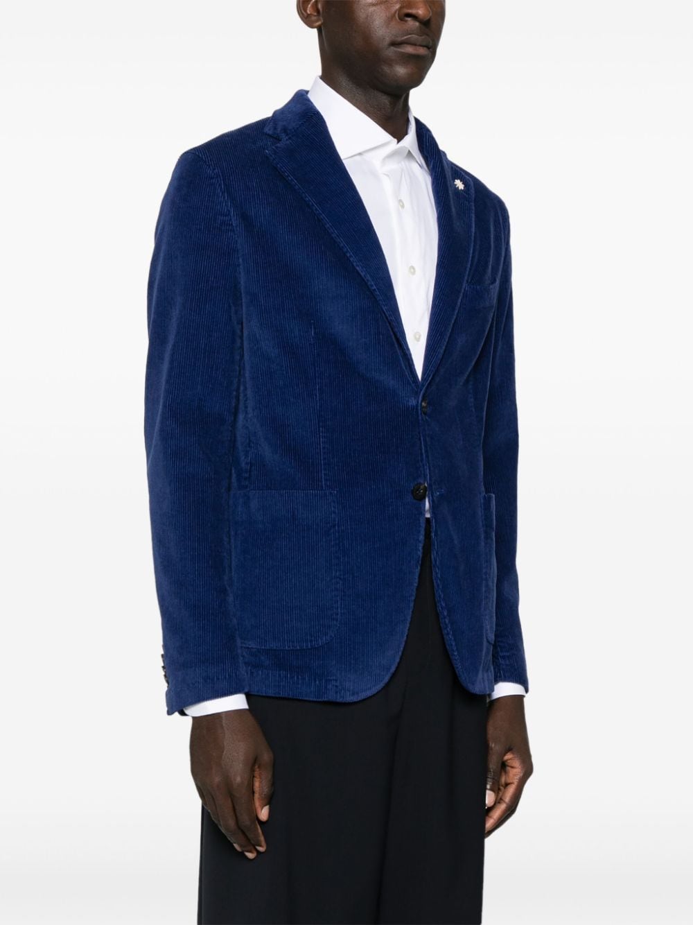 Shop Manuel Ritz Corduroy Blazer In Blau