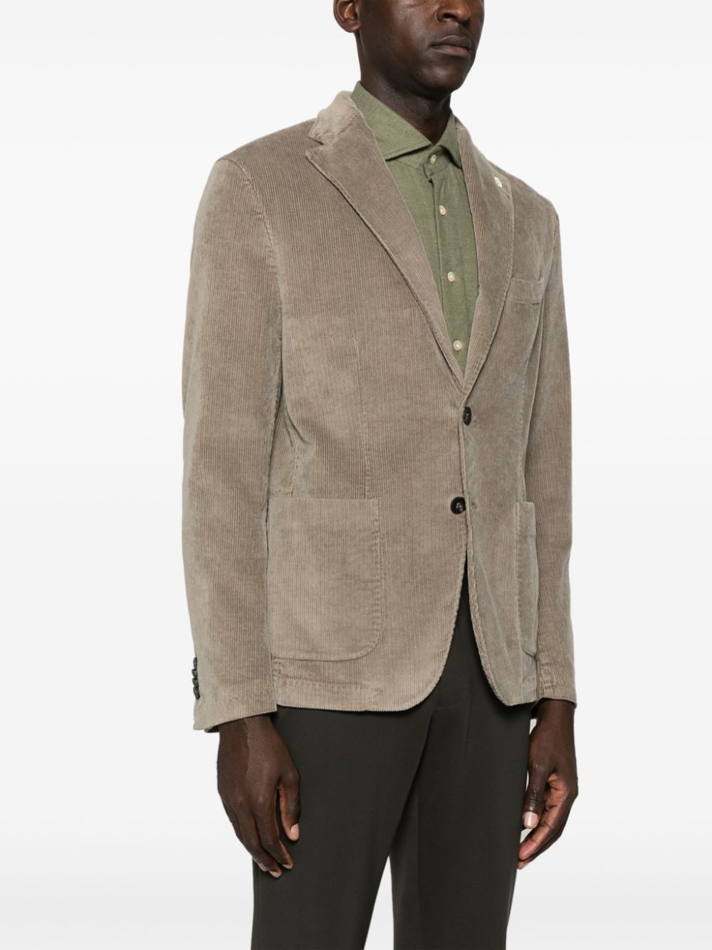 Shop Manuel Ritz Corduroy Blazer In Nude