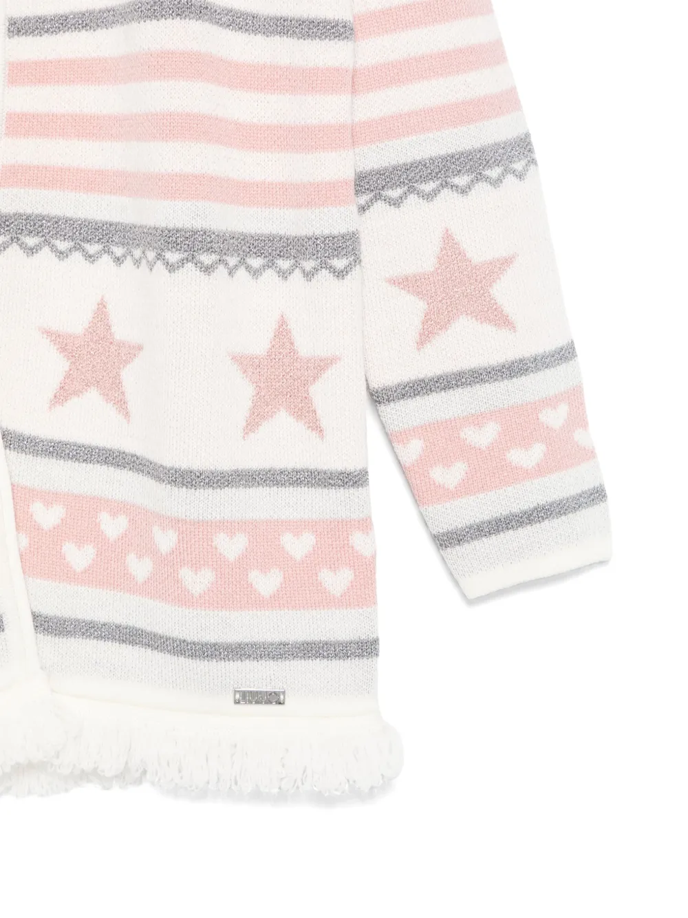 Liu Jo Kids Vest met jacquard Roze