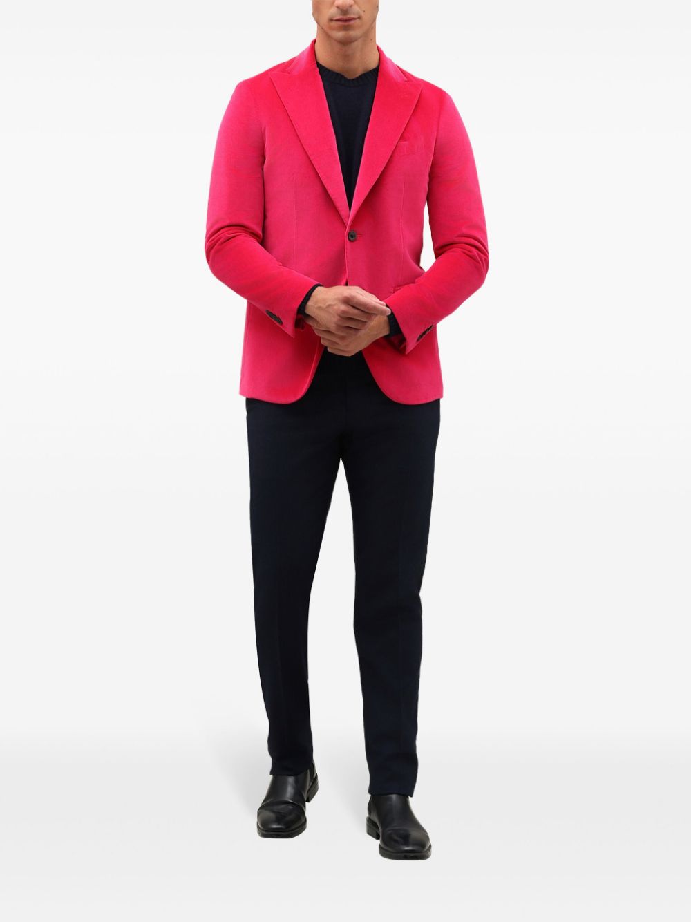 Boglioli Blazer met enkele rij knopen Roze