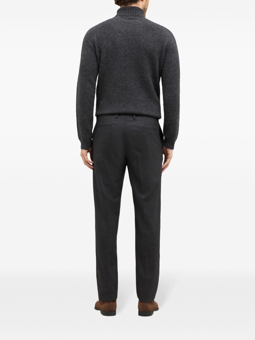 Shop Boglioli Zeta Straight-leg Trousers In Grey