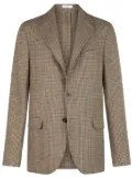 Boglioli check-pattern wool blazer - Brown