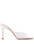 Amina Muaddi 95mm Alexa mules - White