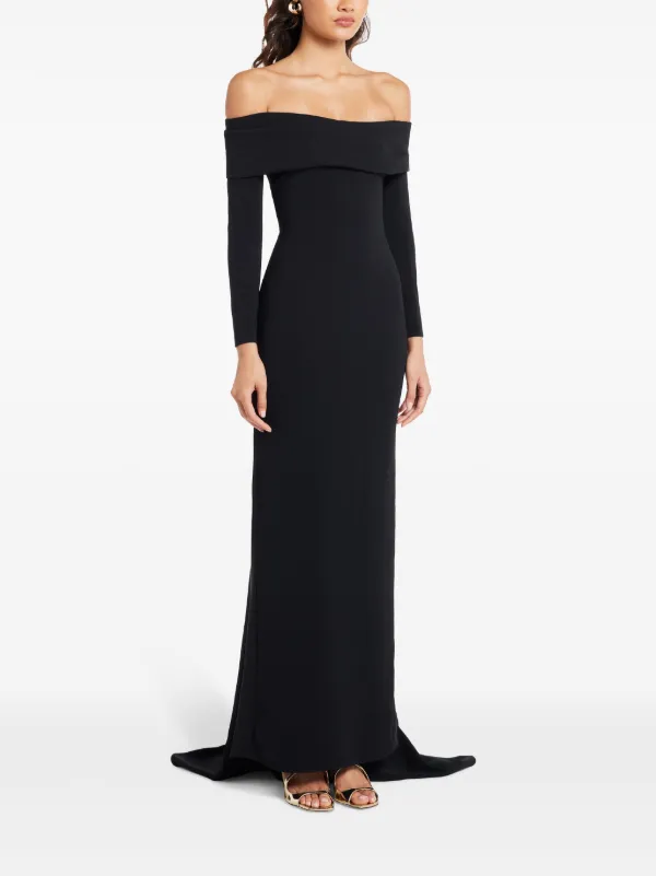 SOLACE LONDON Lyla オフショルダー ロング ドレス 関税込み Solace London Lyla オフショルダードレス | ホワイト | FARFETCH JP