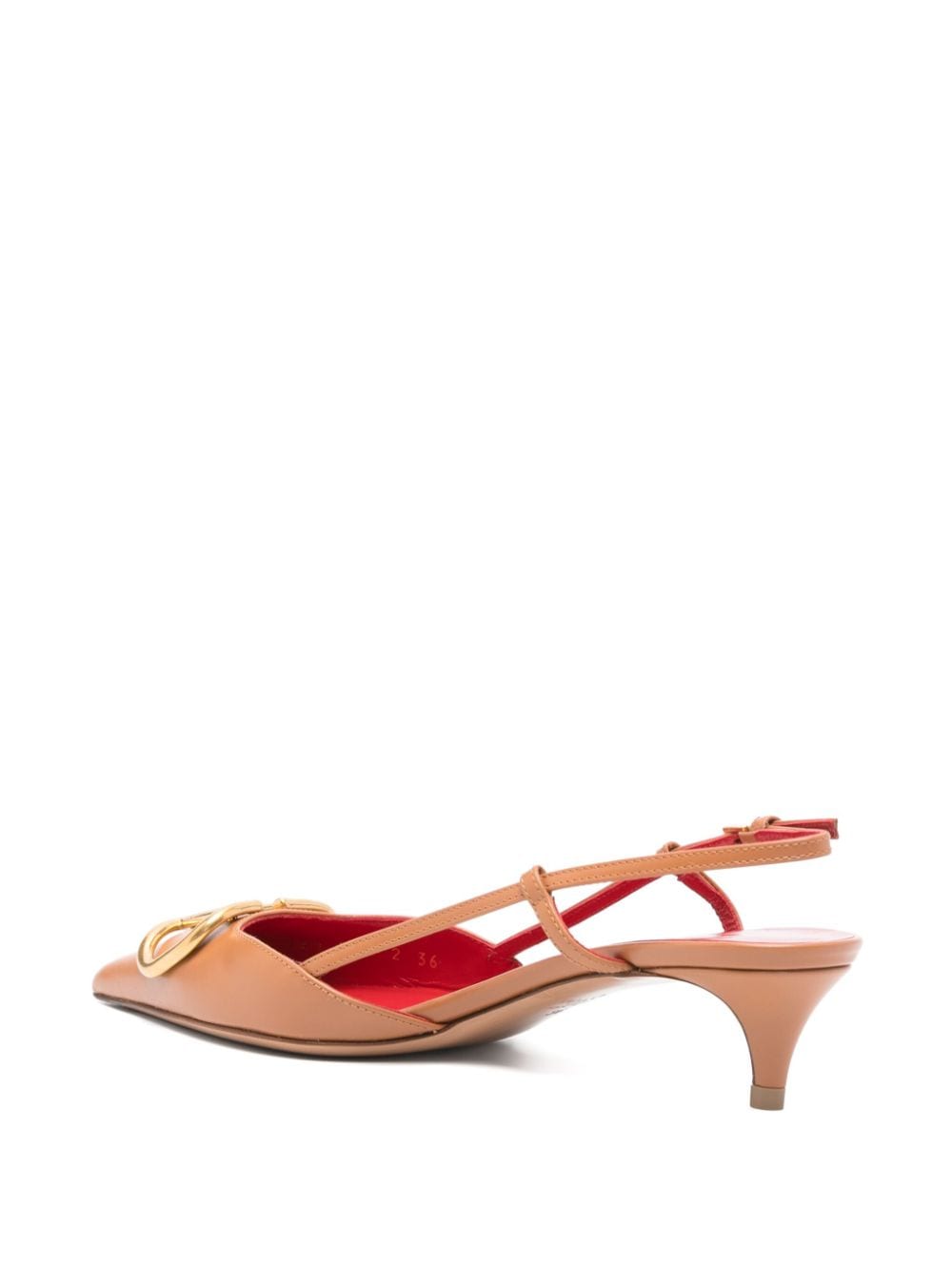 Shop Valentino 40mm Vlogo Pumps In Brown