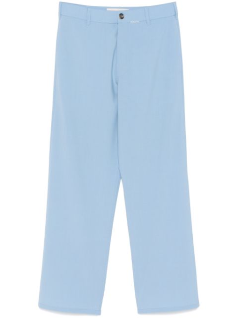 Marni Mending-logo straight-leg trousers Men