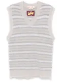 Marni stripped knitted vest - Grey