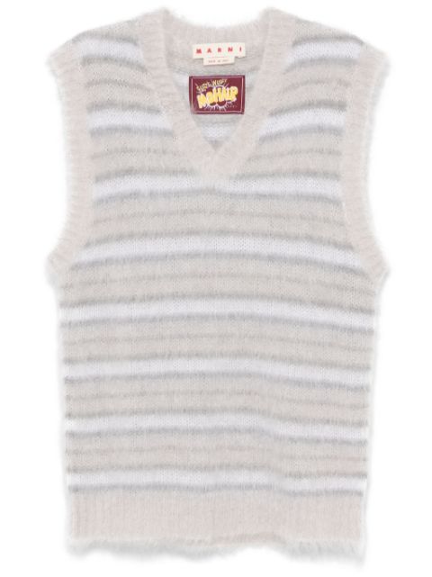 Marni stripped knitted vest Men