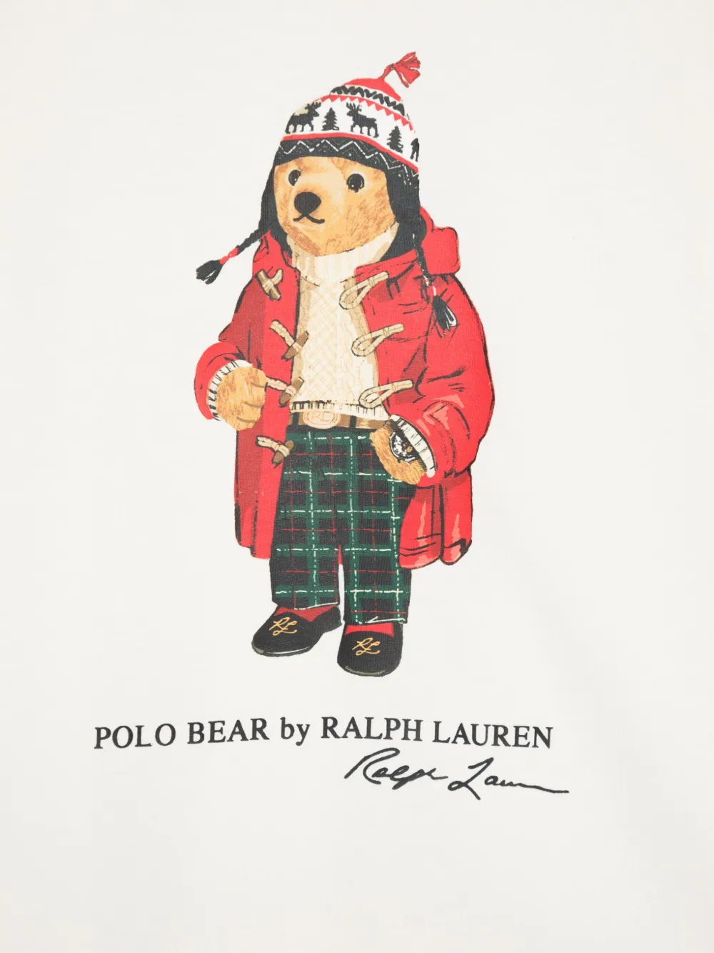 POLO RALPH LAUREN KIDS T-shirt met teddybeerprint Wit