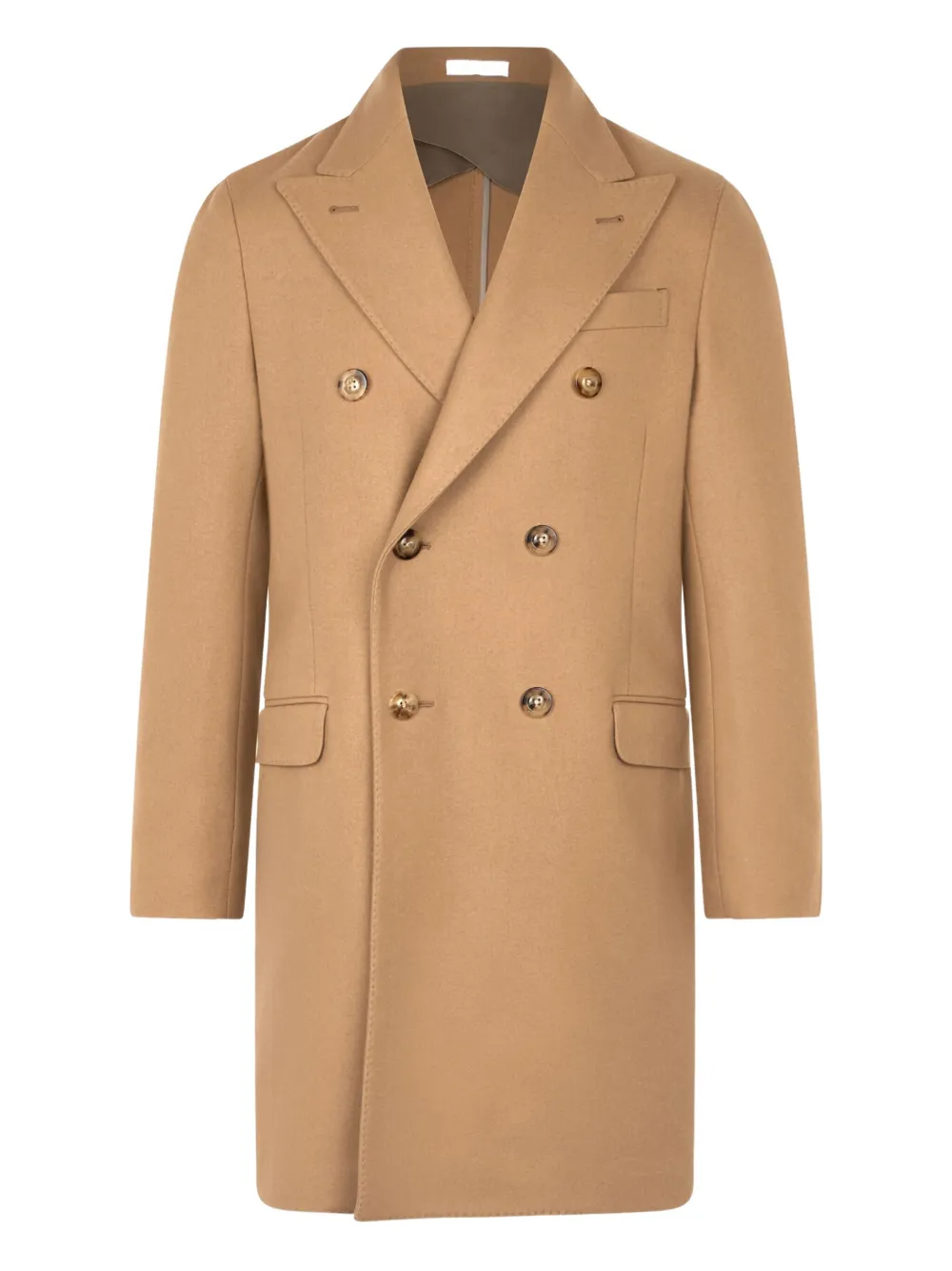 Boglioli double-breasted horn-button coat | Brown | Image 1