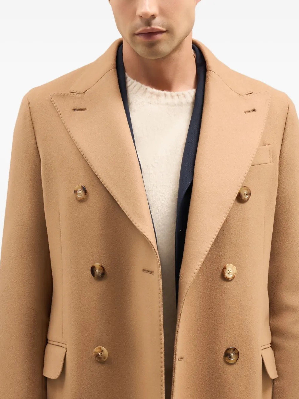 Boglioli Jas met dubbele rij knopen Bruin