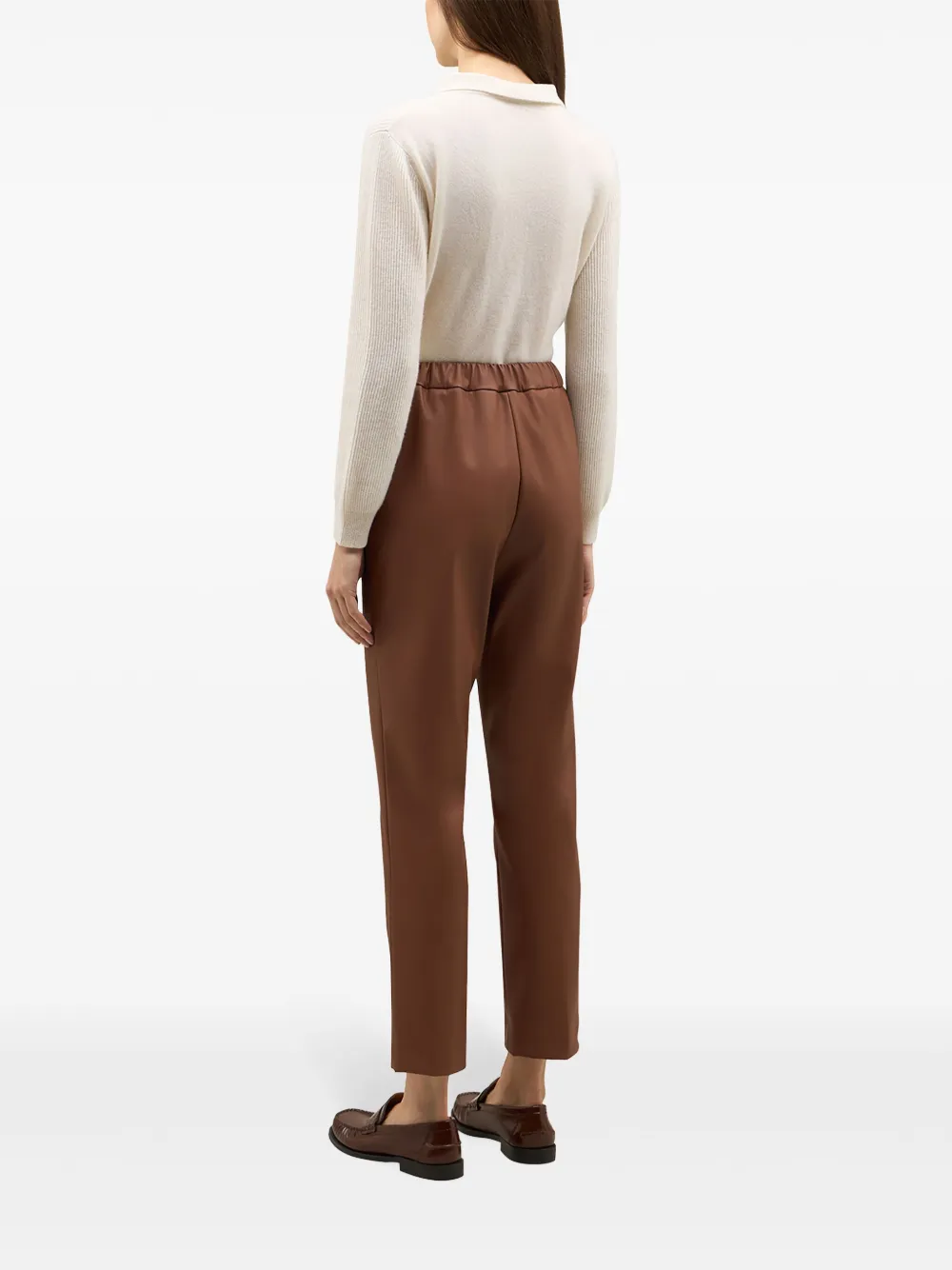 Shop Boglioli Tapered Trousers In Brown