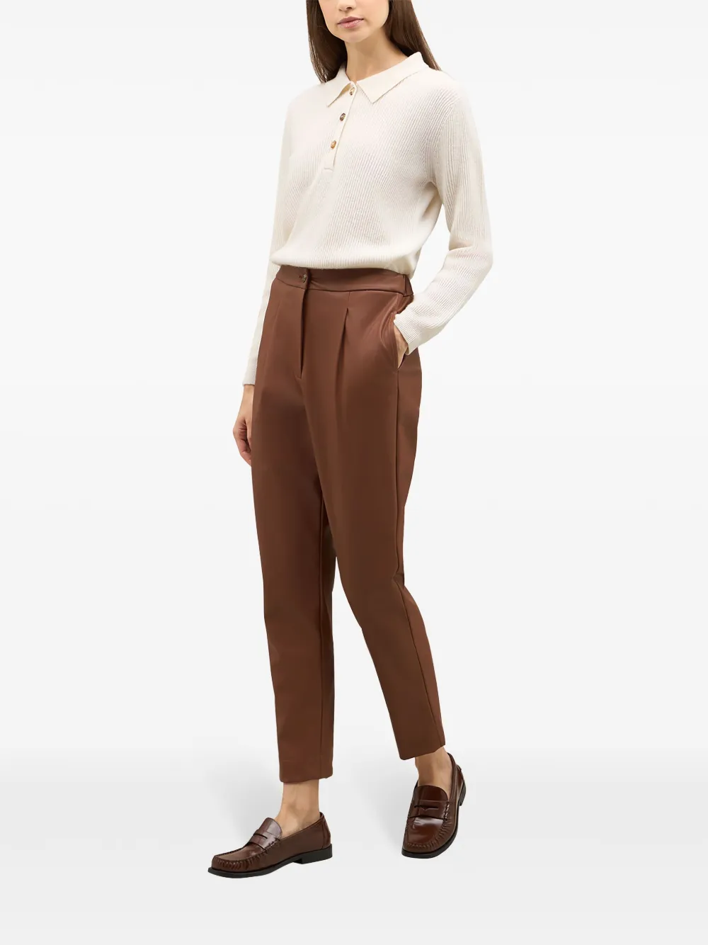 Boglioli Broek met toelopende pijpen - Bruin