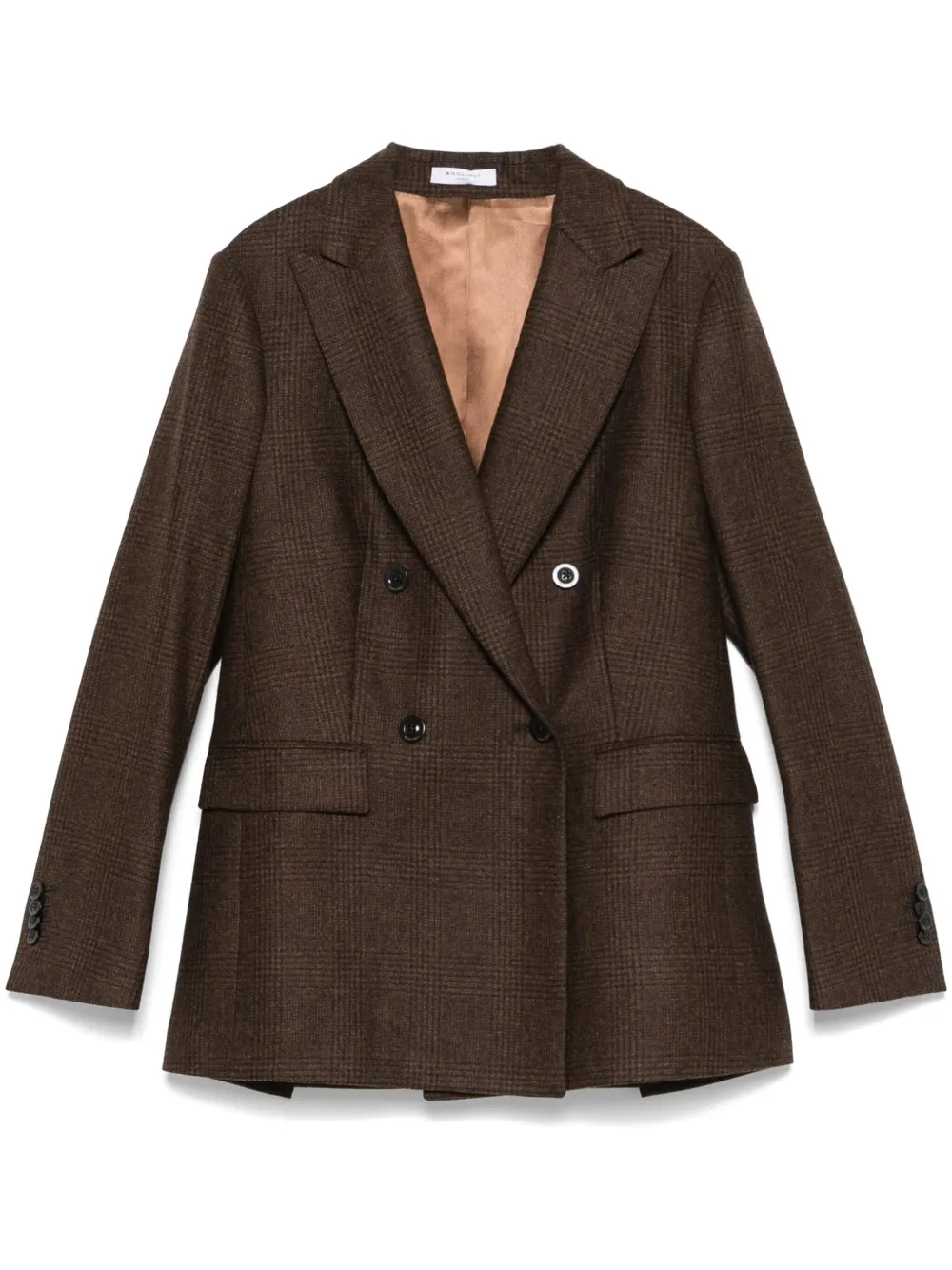 Boglioli Prince of Wales check blazer | Brown | Image 1