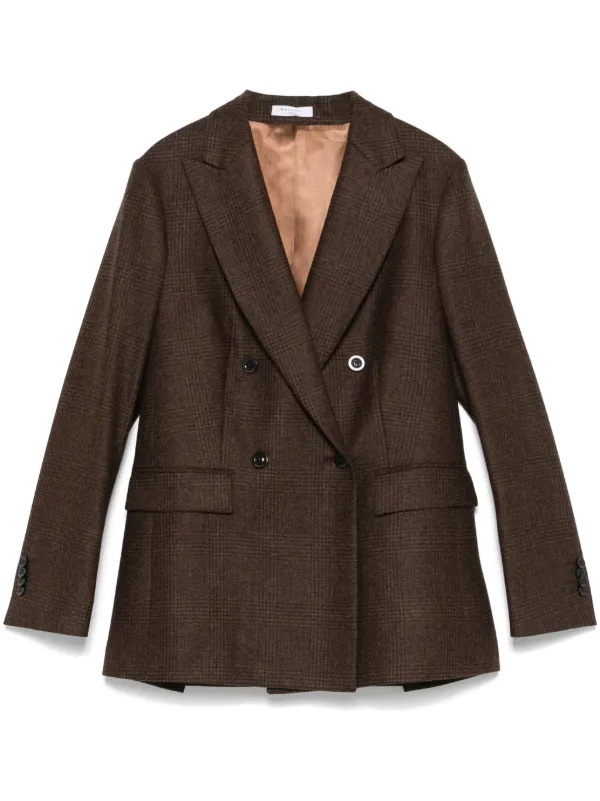 BOGLIOLI ビジネスジャケット チェック柄 ブラウン Boglioli チェック ジャケット | ブラウン | FARFETCH JP