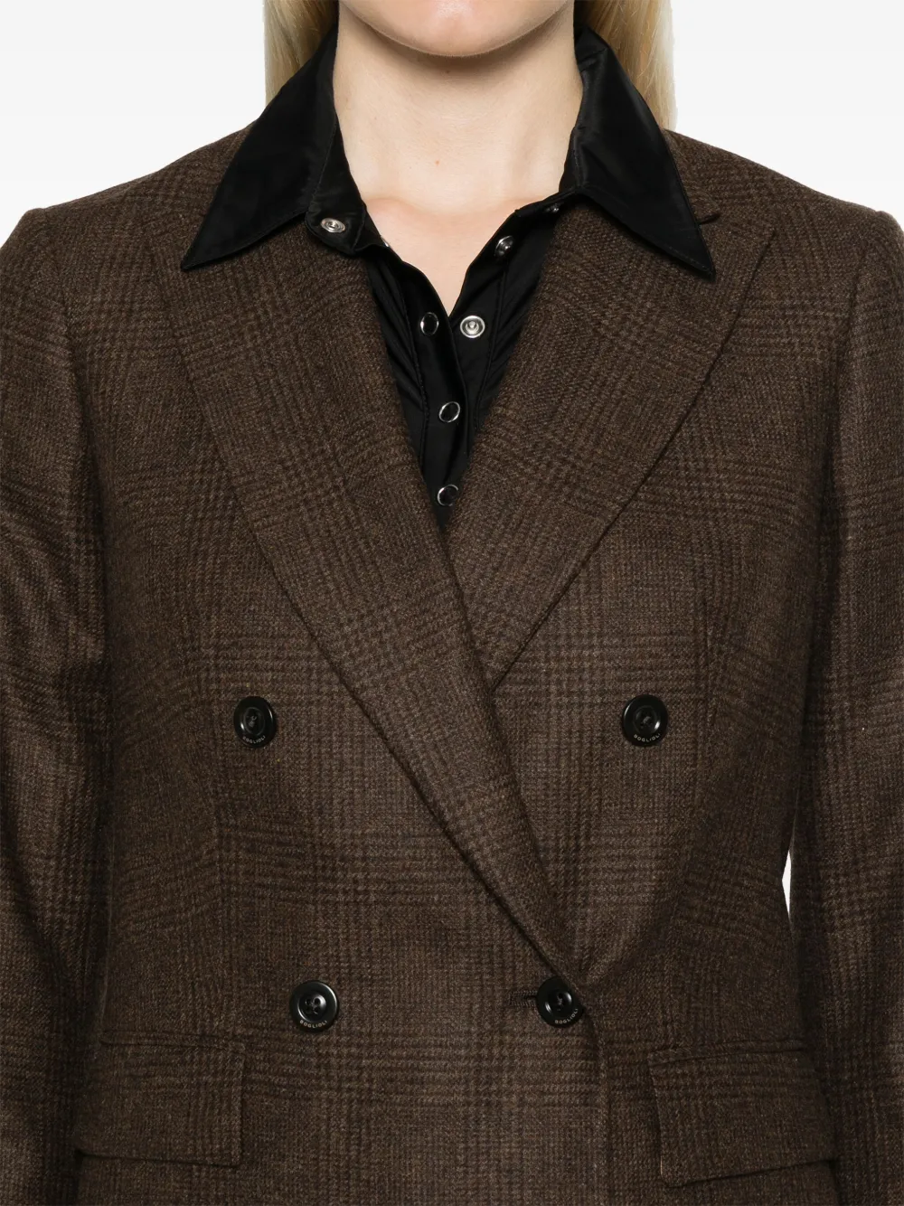 Boglioli Prince of Wales geruite blazer Bruin