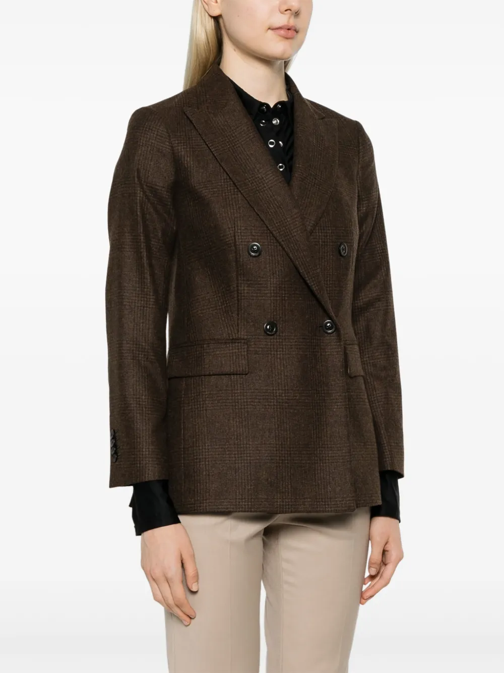 Boglioli Prince of Wales geruite blazer Bruin