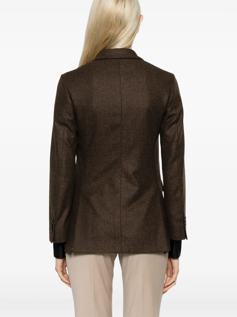 Boglioli Prince of Wales geruite blazer Bruin