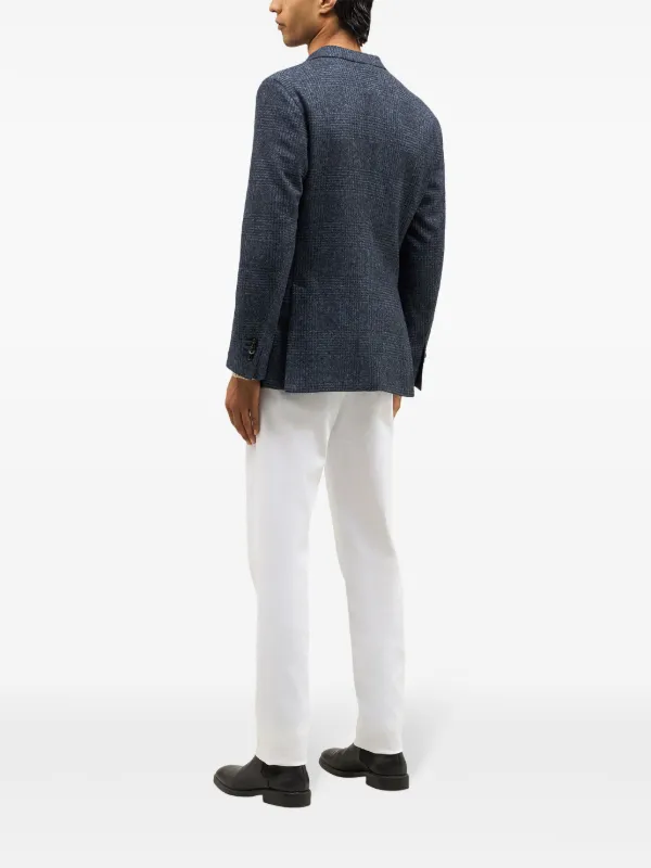 K.JACKET BOGLIOLI ダークブルー Dark blue 100% wool K-Jacket in Dark blue color: Luxury Italian