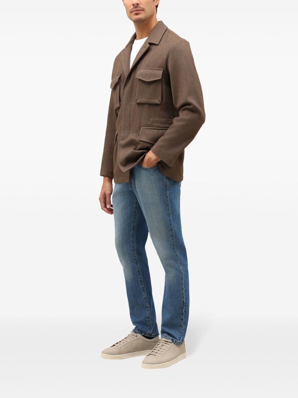 Boglioli garment-dyed field jacket - Brown