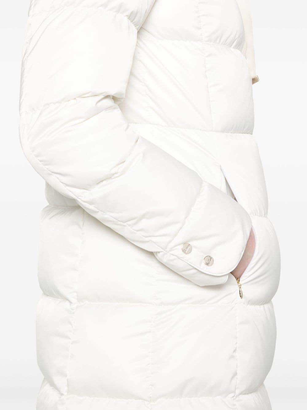 Shop Herno Quilted Parka In Weiss