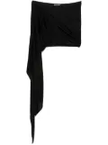 David Koma draped asymmetric mini skirt - Black