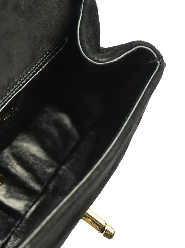 CHANEL Pre-Owned 1997 Suede top-handle Bag | Black | FARFETCH