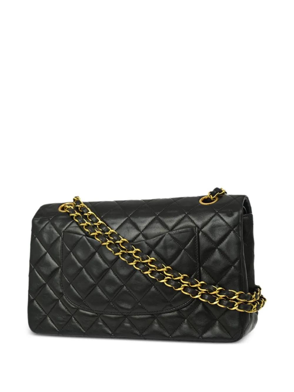 CHANEL Pre-Owned 1995 medium Double Flap leren schoudertas - Zwart
